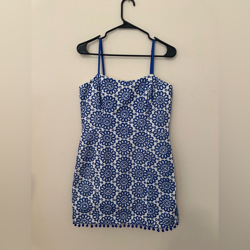 Lilly Pulitzer Blue and White Floral Jumpsuit